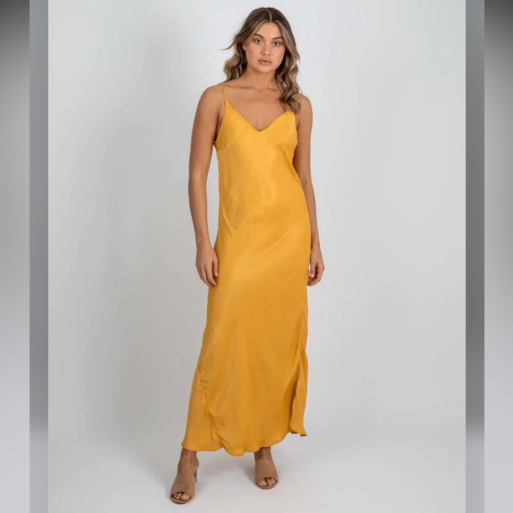 GYSETTE SAVANAH SLIP DRESS - TUMERIC